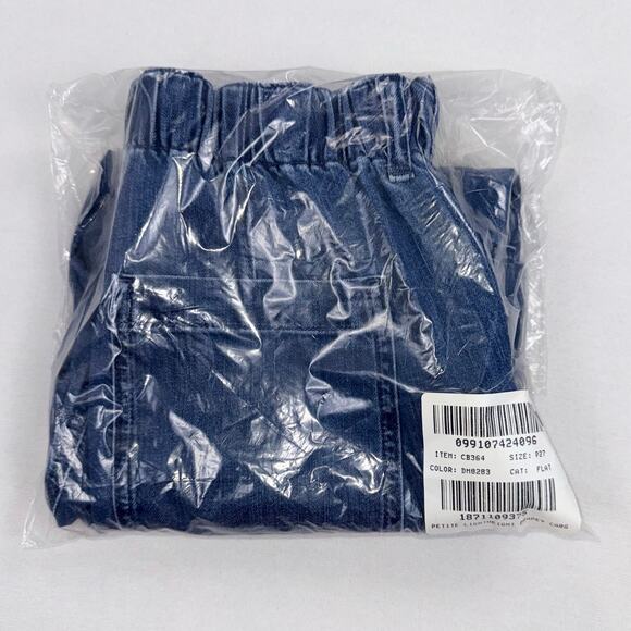 J Crew Factory Lightweight Drapey Cargo Jogger Jean Size 27 Petite Med Blue Wash - Picture 14 of 15